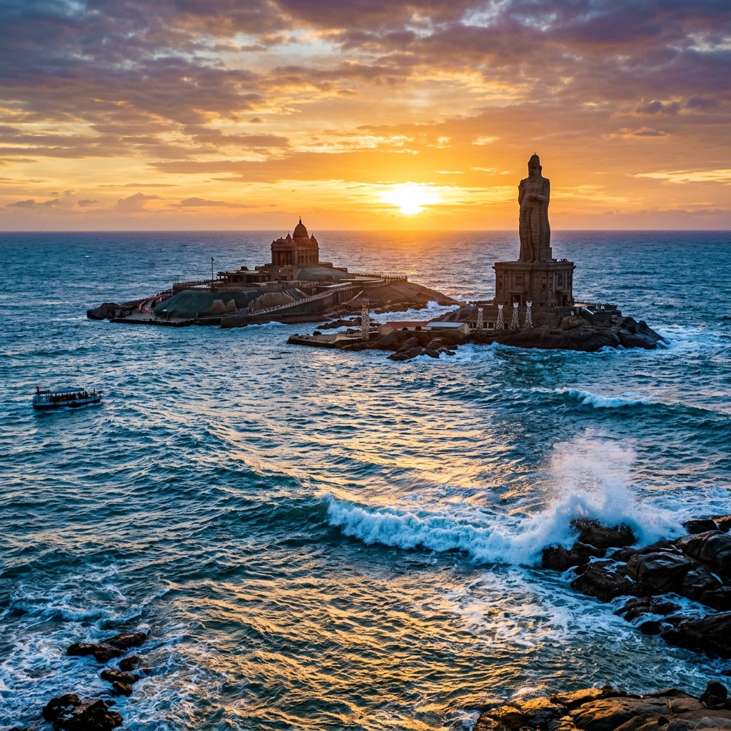 Vivekananda Rock Memorial and Thiruvalluvar Statue