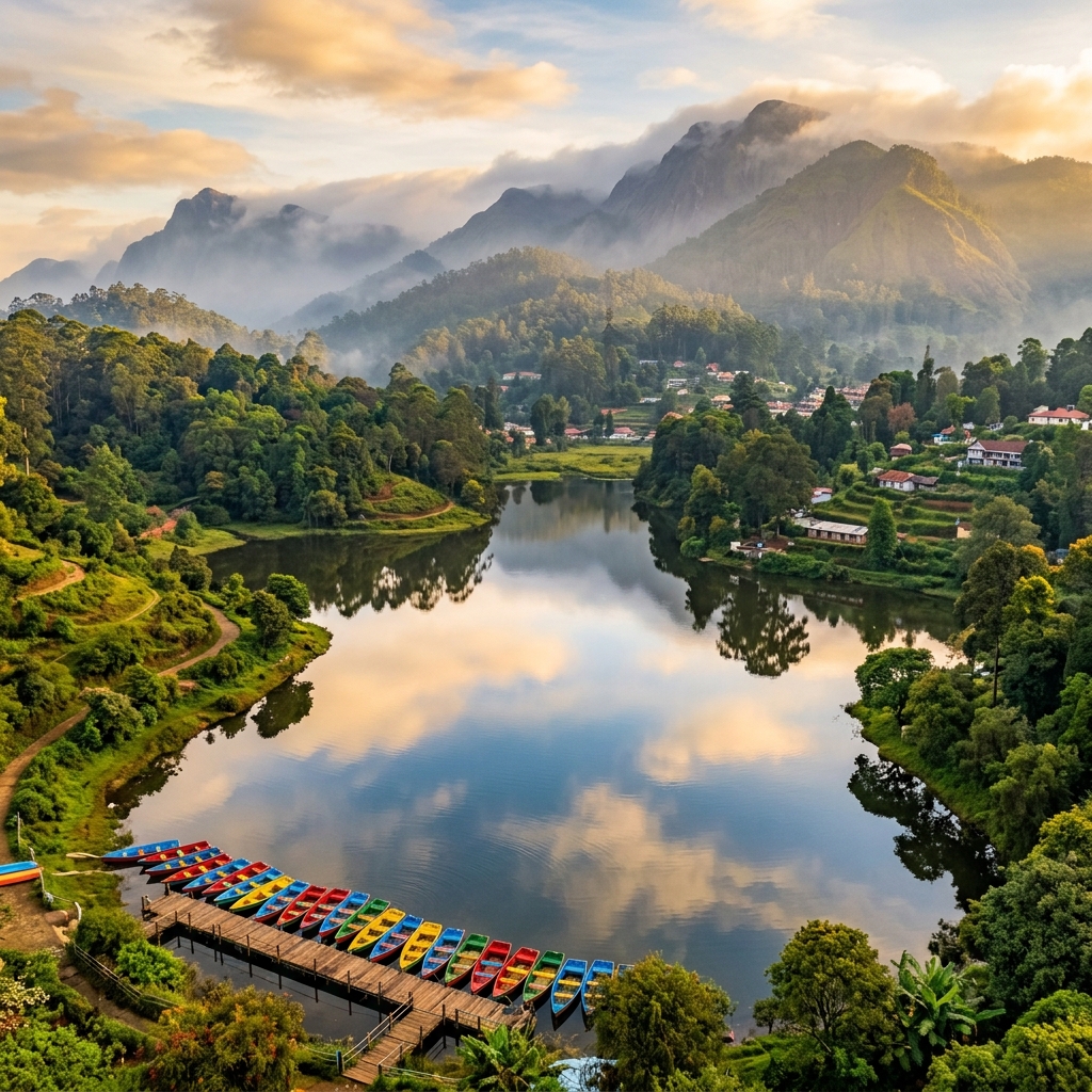 Star-shaped Kodaikanal Lake