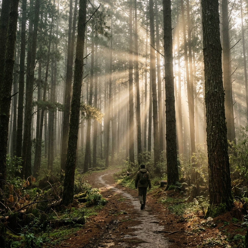 Tall trees in the Pine Forest