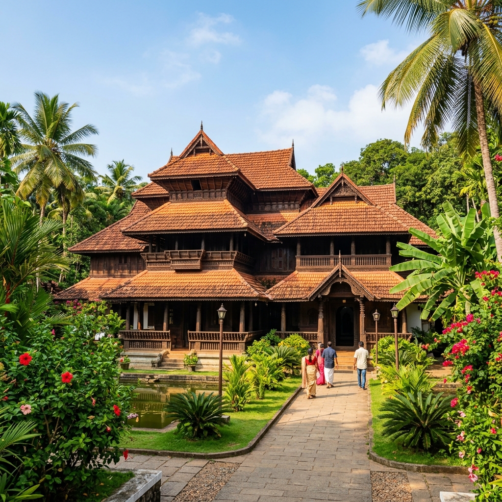 Kuthira Malika wooden palace details